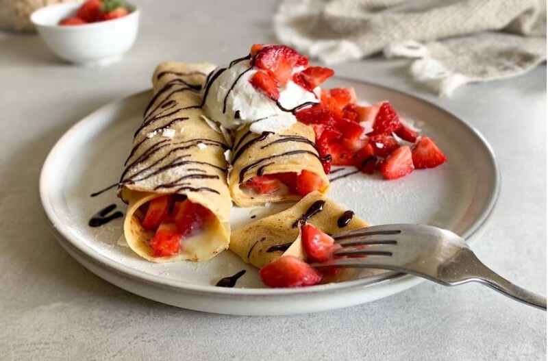 Palacinky s jahodami